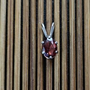 Sterling Silver Almandine Garnet Pendant (Vintage)